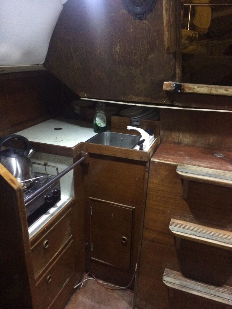 Galley and companionway steps